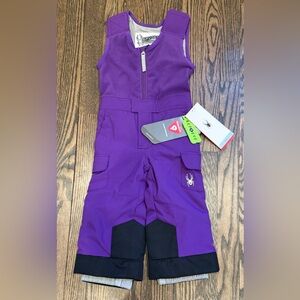 NWTs Spyder Bitsy Sparkle Insulated Ski Pant. Kyds’ 2. Majesty/purple.
